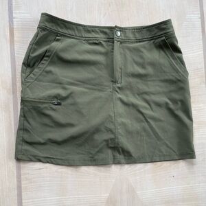 Mountain and Isles Olive Green Active Skort with Zip Pocket